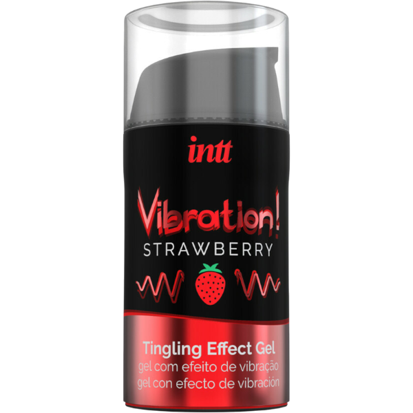 INTT Vibration Aardbei Liquid Vibrator | Tintelende Glijmiddel | Stimulerend Gel