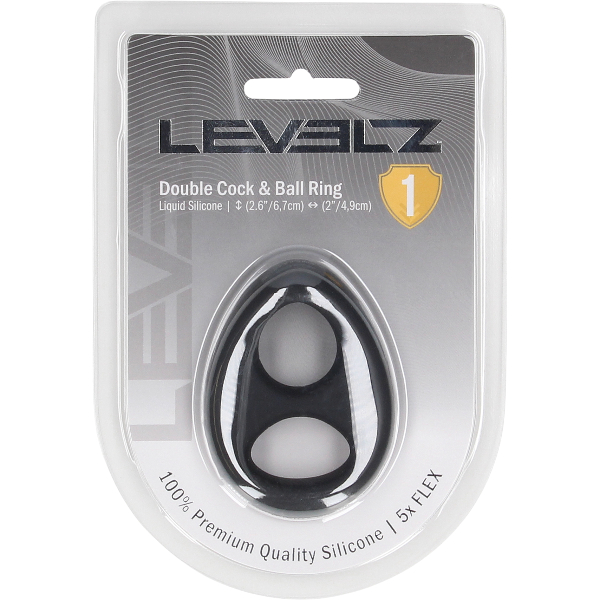 Levelz Double Liquid Silicone Cock and Ball Ring | Dubbele Ring