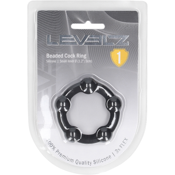 Levelz Beaded Silicone Cockring | 30mm | Gekraalde Penisring