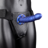OUCH! Hollow Strap-On | 20cm | Blauw Metallic | Holle Strap-on