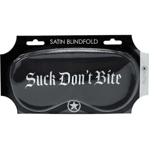 OUCH! Satijnen Masker 'Suck Don't Bite' | Zwart