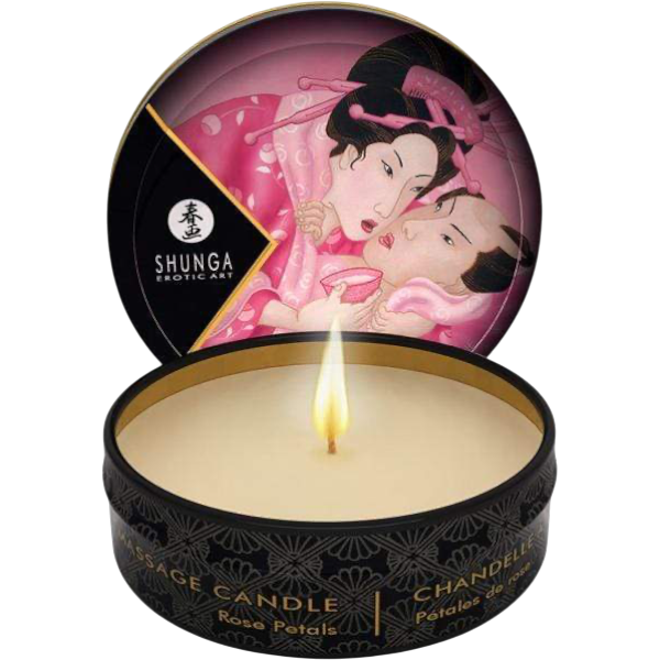 Shunga Mini Massagekaars Rose Petals | 30ml | Erotische Massage