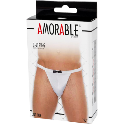 Amorable rokkostuum string, zwart wit , one size