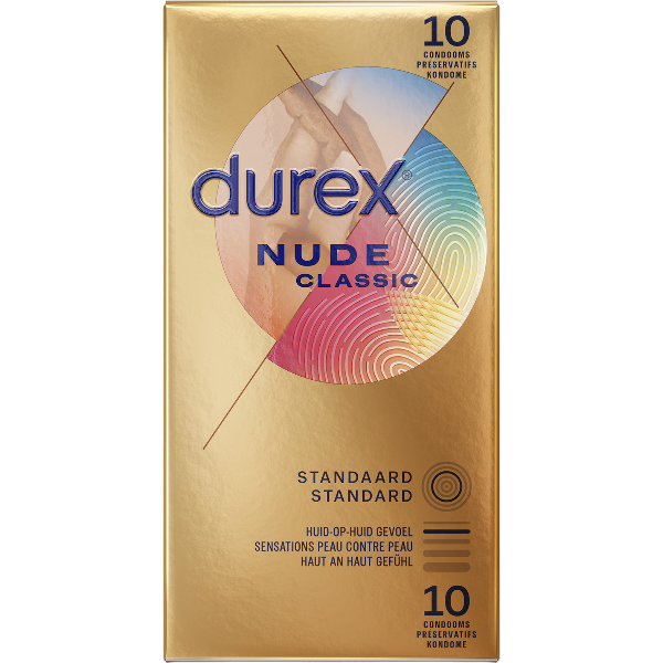 Durex Nude Classic Condooms 10 stuks – Latexvrij voor Latexallergie