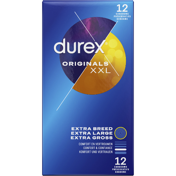 Durex XXL Condooms 12 stuks – Extra Grote Maat Meer Comfort