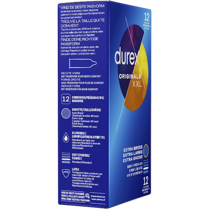 Durex XXL Condooms 12 stuks – Extra Grote Maat Meer Comfort