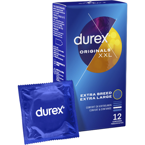 Durex XXL Condooms 12 stuks – Extra Grote Maat Meer Comfort
