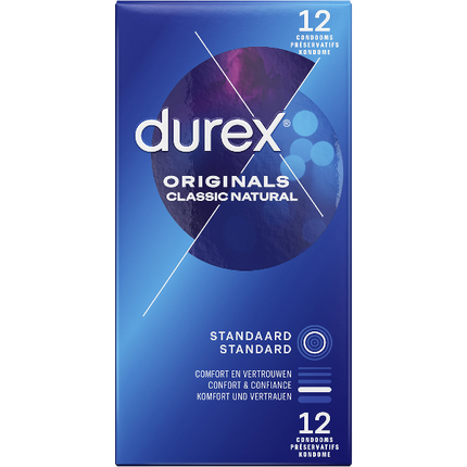 Durex Classic Natural Condooms 12 stuks – Standaard Betrouwbaar Alledaags