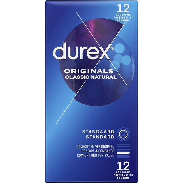 Durex Classic Natural Condooms 12 stuks – Standaard Betrouwbaar Alledaags