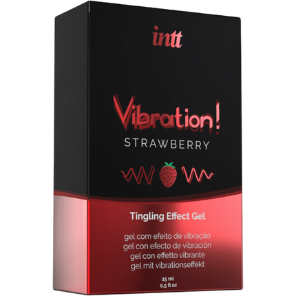 INTT Vibration Aardbei Liquid Vibrator – Tintelend Stimulerend Gel