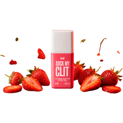 INTT Suck My Clit Aardbei Clitoris Stimulatiegel – Zuiging Vibratie