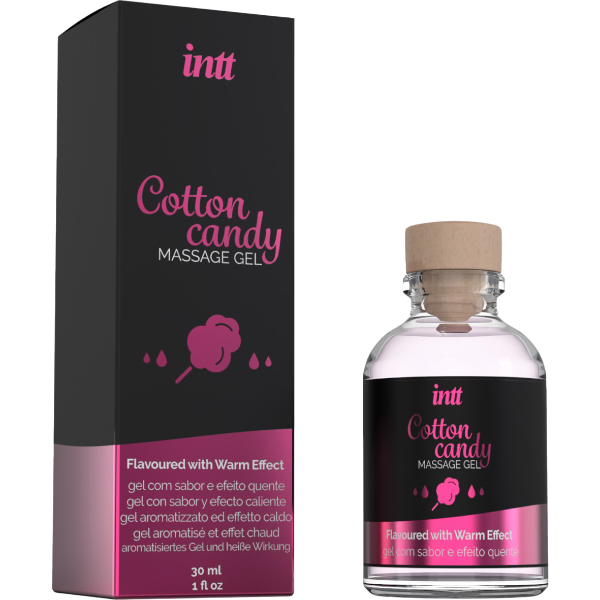 INTT Massage Gel Cotton Candy | Kusbaar | Opwarmend Massage Gel | met Suikerspinsmaak