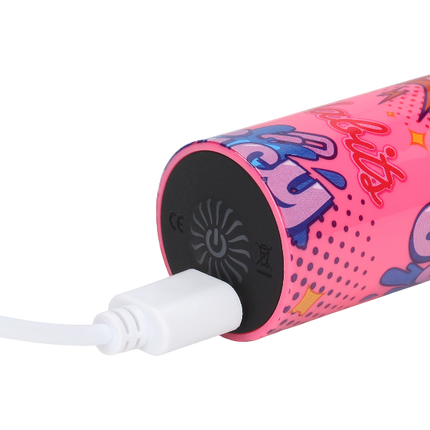 Klassieke vibrator met commic design