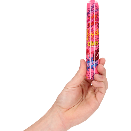 Klassieke vibrator met commic design