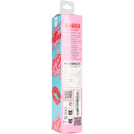 Klassieke vibrator met commic design blauw