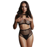 Le Desir Duo Net Key-Hole Bra Set | Zwart|  One Size