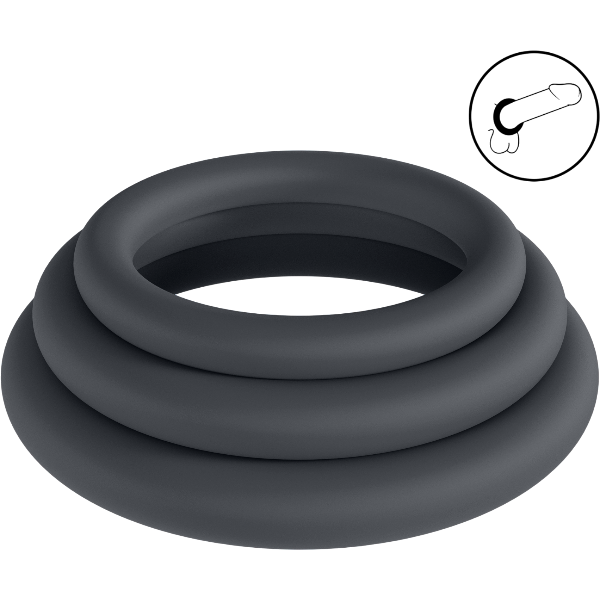Levelz Classic Silicone Cockring | Set XS/S/M | Set van 3