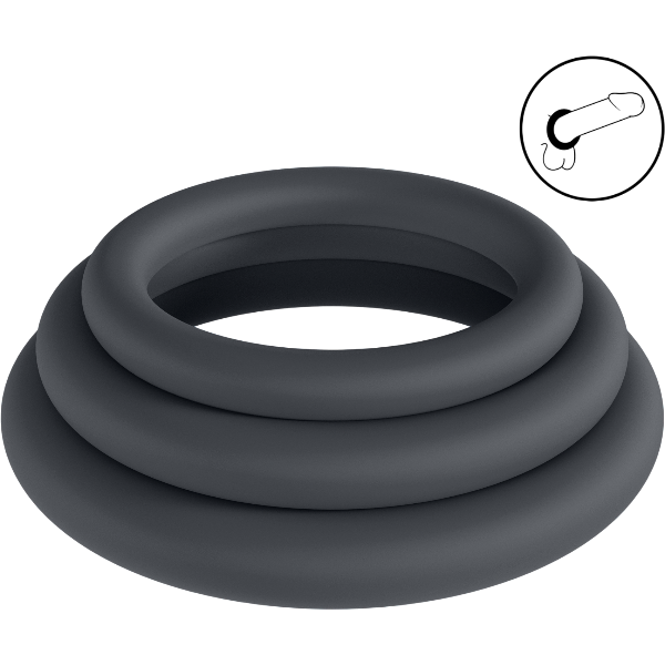 Levelz Classic Silicone Cockring Set L/XL/XXL Set of 3 – Klassieke Set