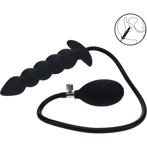 Levelz Opblaasbare Anale Plug Gekrald – Instelbare Anale Plug