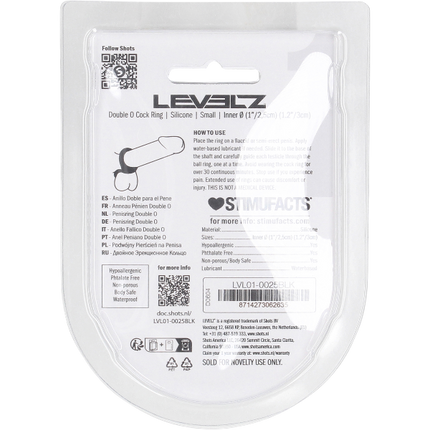 Levelz Double O Silicone Cockring Small – Dubbele Ring