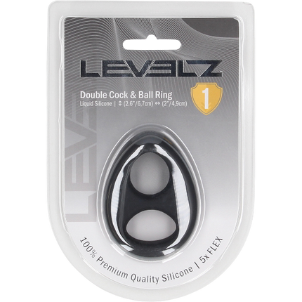 Levelz Double Liquid Silicone Cock and Ball Ring – Dubbele Ring