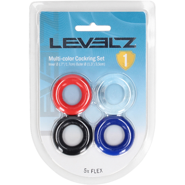 Levelz Cockring Set van 4 Multicolor – Gekleurde Cockringen Set