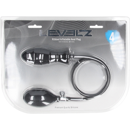 Levelz Opblaasbare Anale Plug Geribbeld – Instelbare Anale Plug
