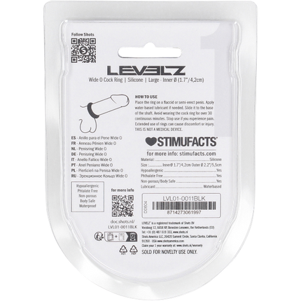 Levelz Wide O Silicone Cockring 42mm – Brede Penisring