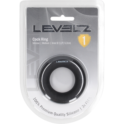 Levelz Liquid Silicone Cockring – Ultra Flexibele Penisring Zwart