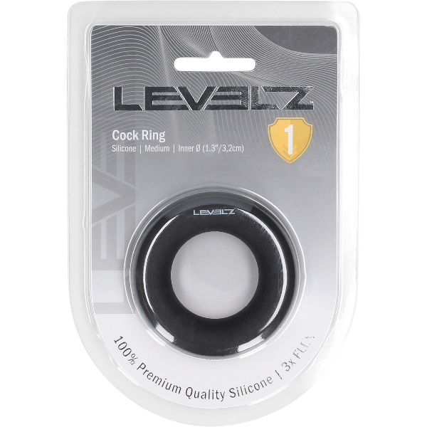 Levelz Liquid Silicone Cockring | Ultra Flexibele Penisring | Zwart