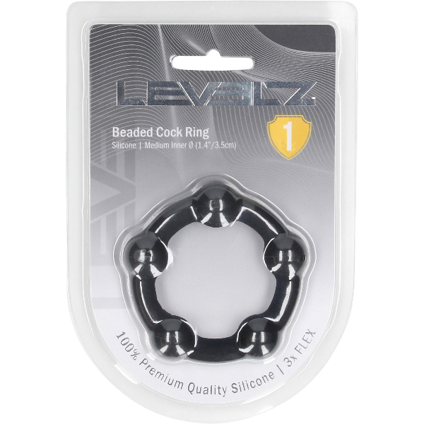 Levelz Beaded Silicone Cockring | 35mm | Gekraalde Penisring