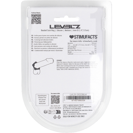 Levelz Beaded Silicone Cockring 35mm – Gekraalde Penisring