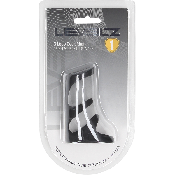 Levelz 3 Loop Silicone Cockring – Multi-Loop Penisring