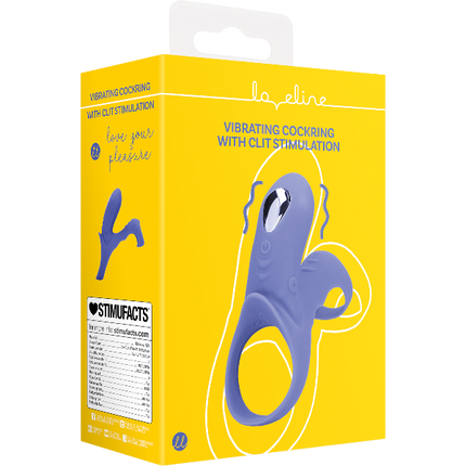 Loveline Vibrerende Cockring met Clitoris Stimulatie – Koppel Blauw