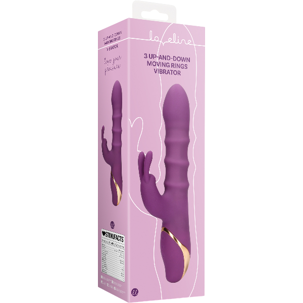 Loveline 3 Up-and-Down Bewegende Ringen Vibrator – Schacht Stimulatie