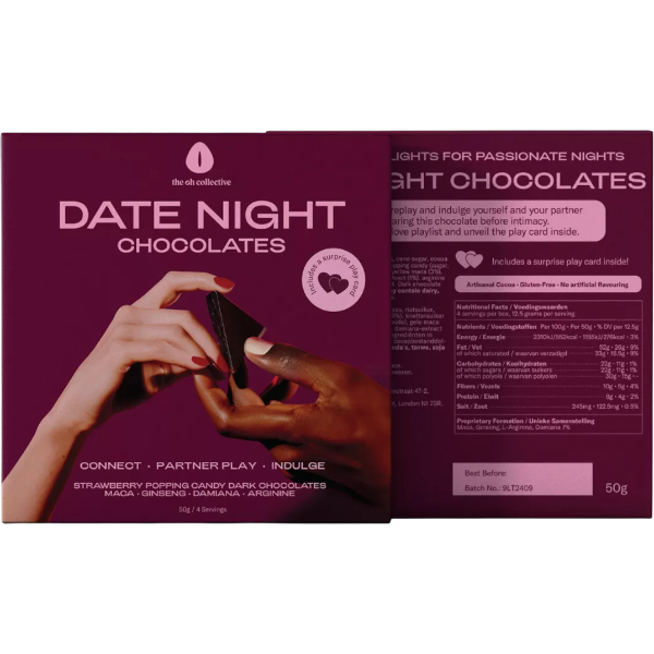 Oh Collective Date Night Chocolates Dark Chocolate Strawberry – Erotisch Snoep