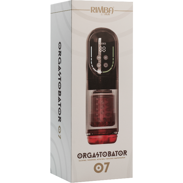 Rimba Toys Orgastobator 07 Mannelijke Masturbator Zwart Transparant