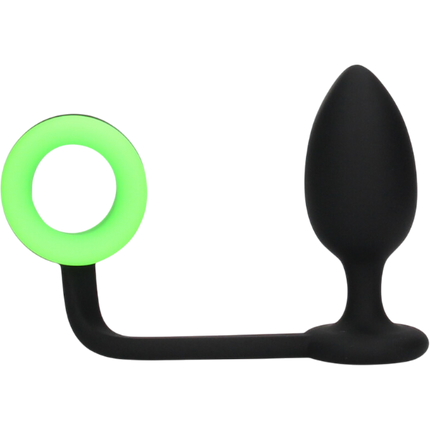 OUCH! Butt Plug met Cockring Glow in the Dark – Combinatie Anaal