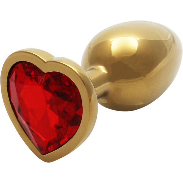 OUCH! Gem Butt Plug Small Goud/Robijnrood – Anale Plug