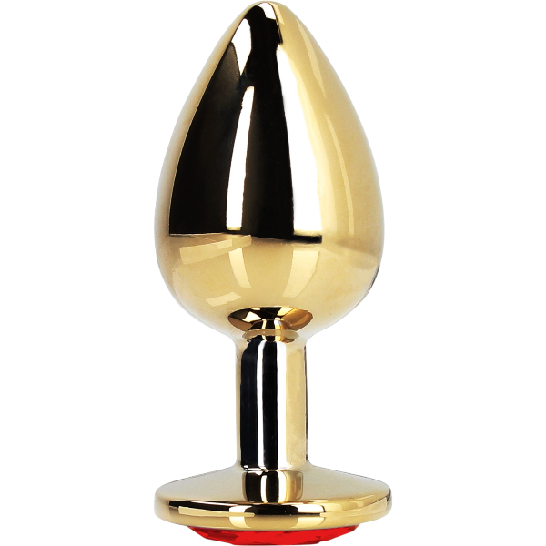 OUCH! Gem Butt Plug Small Goud/Robijnrood – Anale Plug