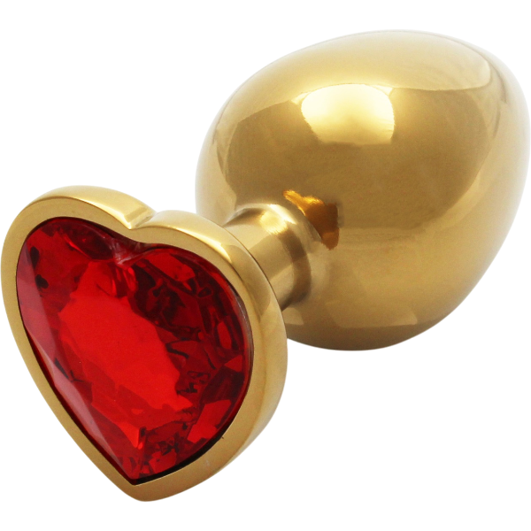 OUCH! Gem Butt Plug Medium Goud/Robijnrood – Anale Plug