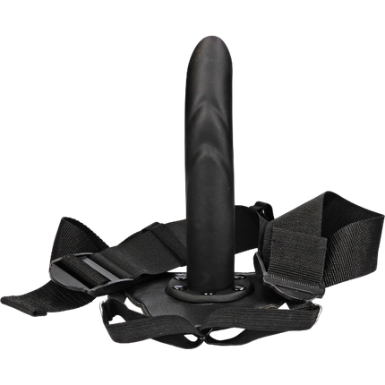 OUCH! Textured Hollow Strap-On 20cm Zwart – Holle Strap-on