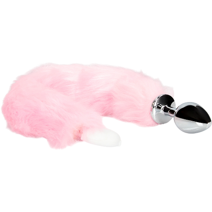 OUCH! Vossenstaart Glow met Metalen Butt Plug Roze – Cosplay Anaal
