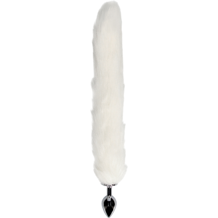 OUCH! Vossenstaart met Metalen Butt Plug Wit – Cosplay Anaal
