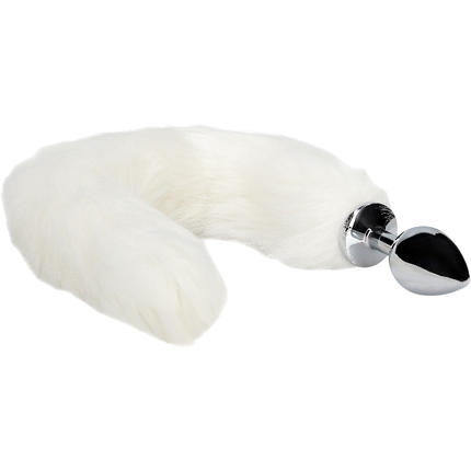 OUCH! Vossenstaart met Metalen Butt Plug Wit – Cosplay Anaal