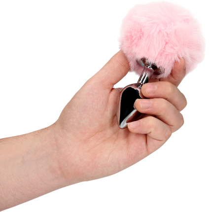 OUCH! Konijnenstaart met Metalen Butt Plug Roze – Cosplay Anaal