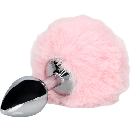 OUCH! Konijnenstaart met Metalen Butt Plug Roze – Cosplay Anaal