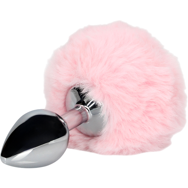 OUCH! Konijnenstaart met Metalen Butt Plug Roze – Cosplay Anaal