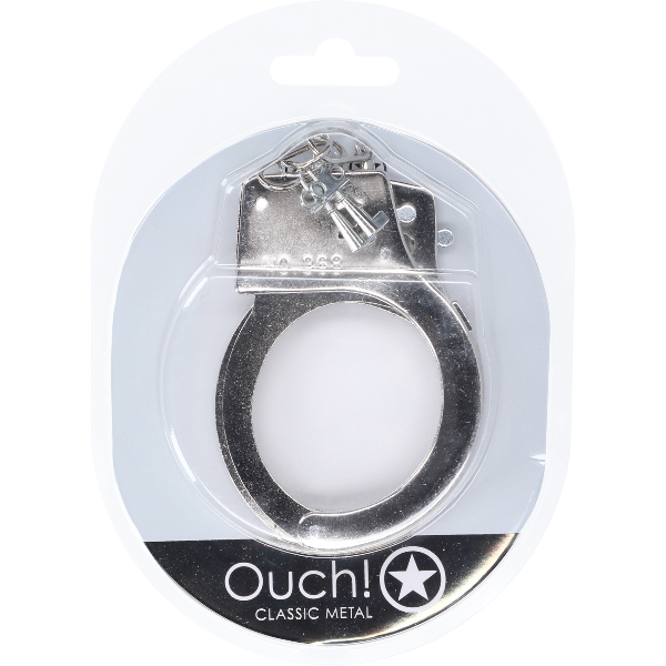 OUCH! Classic Metal Handboeien |  Zilver |  Stalen Politieboeien