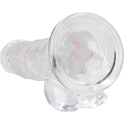 RealRock Dildo van 20 cm in transparant Vibrerend Led - Realistisch